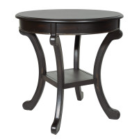 OSP Home Furnishings BP-VMTAT-YCM1 Vermont Accent Table in Antique Black Finish